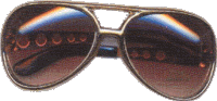 Solbriller i gull: kr 125,-